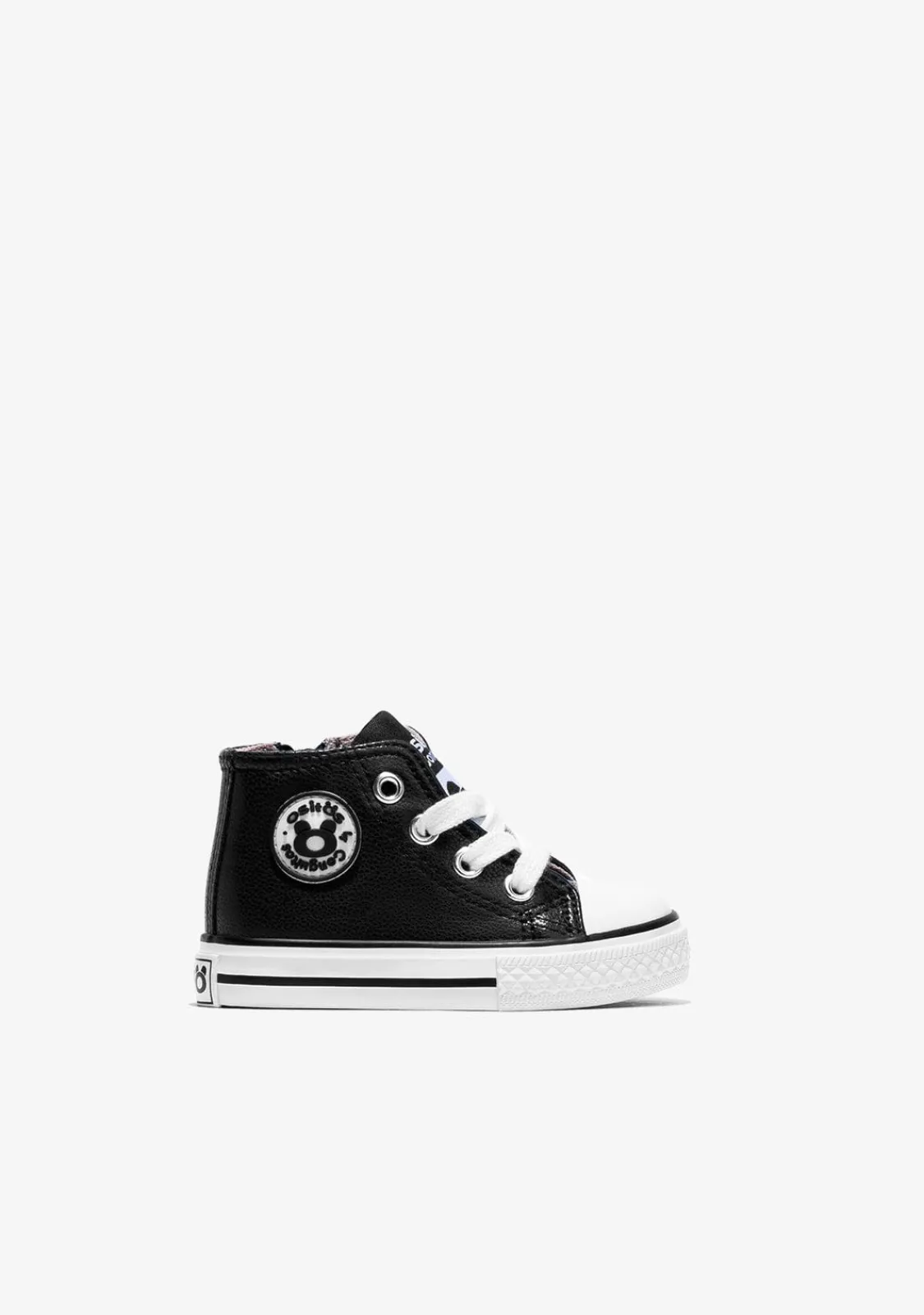 Conguitos Zapatillas Altas De Bebé Logo Napa Negro^ Zapatillas|Zapatillas