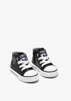 Conguitos Zapatillas Altas De Bebé Logo Napa Negro^ Zapatillas|Zapatillas