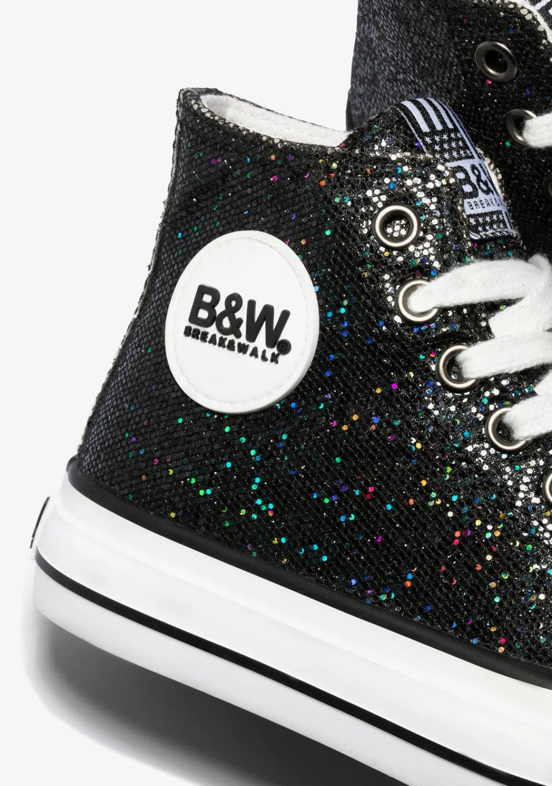 Conguitos Zapatillas Altas De Niña Glitter Negro B&W^ Zapatillas|Zapatillas