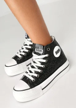 Conguitos Zapatillas Altas De Niña Glitter Negro B&W^ Zapatillas|Zapatillas