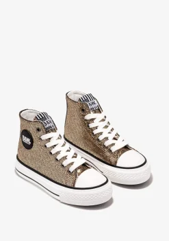 Conguitos Zapatillas Altas De Niña Glitter Oro B&W^ Zapatillas|Zapatillas