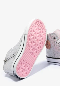 Conguitos Zapatillas Altas De Niña Glitter Plata^ Zapatillas