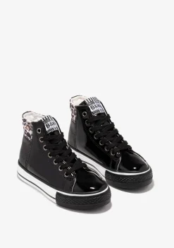 Conguitos Zapatillas Altas De Niña Patchwork Negro B&W^ Zapatillas|Zapatillas