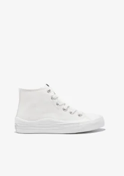 Conguitos Zapatillas Altas Lona Blanca B&W^ Zapatillas|Zapatillas
