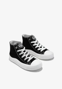Conguitos Zapatillas Altas Lona Negro B&W^ Zapatillas|Zapatillas