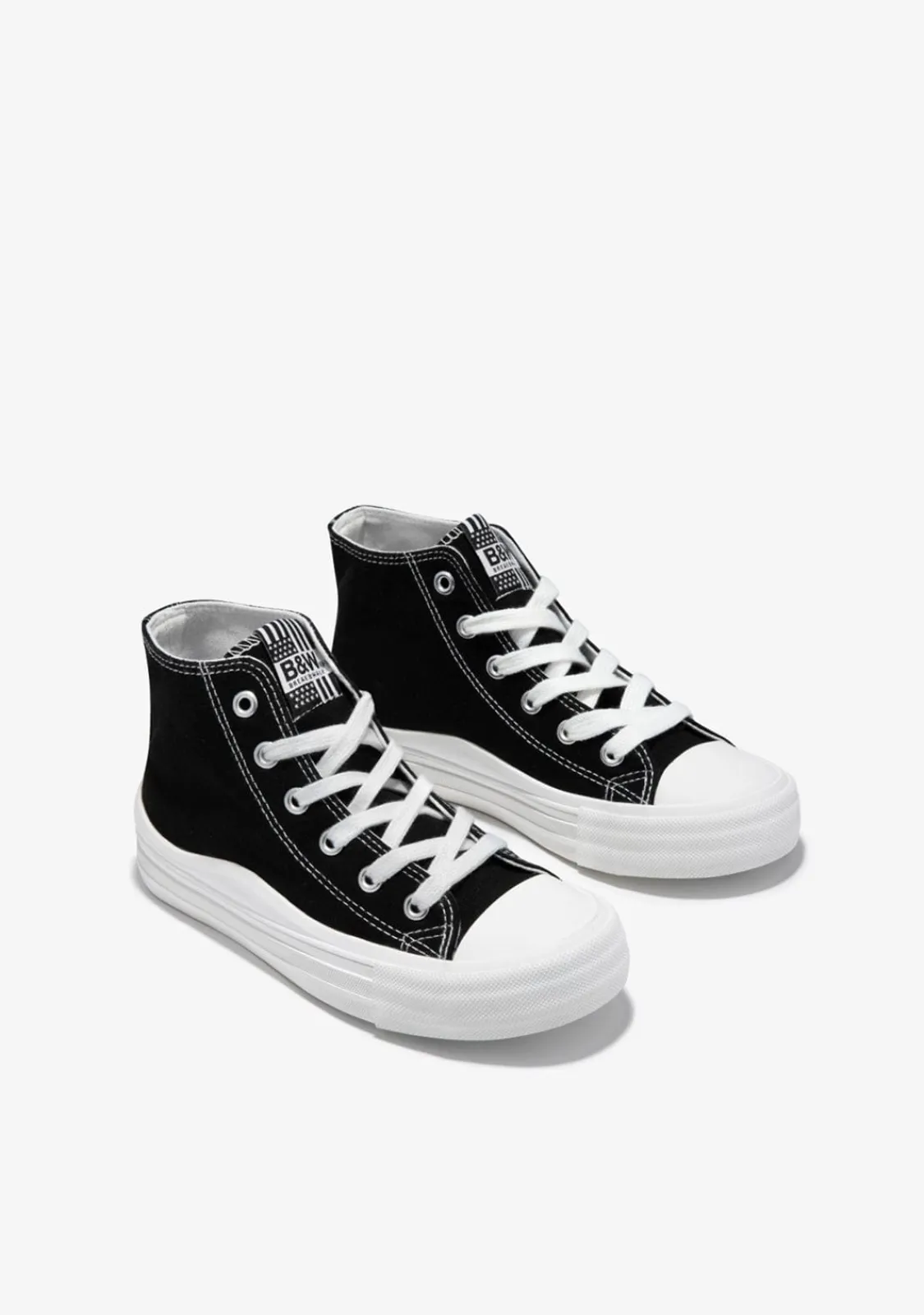 Conguitos Zapatillas Altas Lona Negro B&W^ Zapatillas|Zapatillas