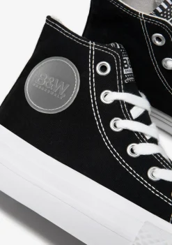 Conguitos Zapatillas Altas Lona Plataforma Negro B&W^ Zapatillas|Zapatillas