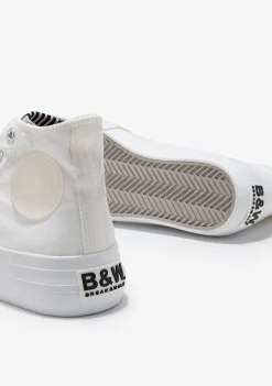 Conguitos Zapatillas Altas Lona Plataforma Blanco B&W^ Zapatillas|Zapatillas