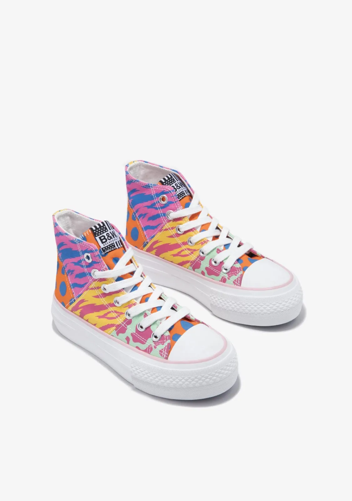 Conguitos Zapatillas Altas Patchwork Multicolor B&W^ Zapatillas|Zapatillas