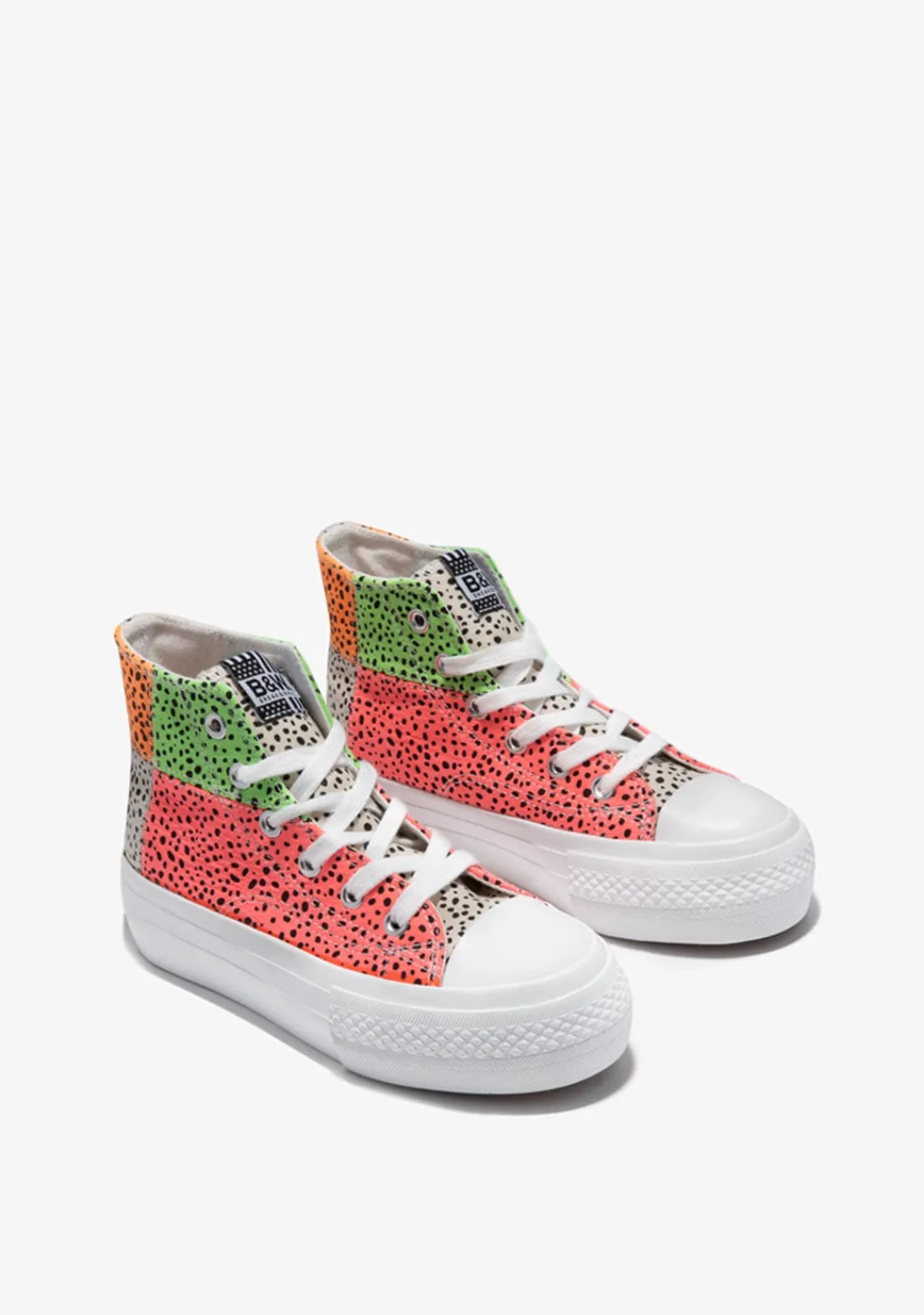 Conguitos Zapatillas Altas Patchwork Multicolor B&W^ Zapatillas|Zapatillas
