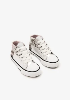 Conguitos Zapatillas Altas Patchwork Plata^ Zapatillas|Zapatillas