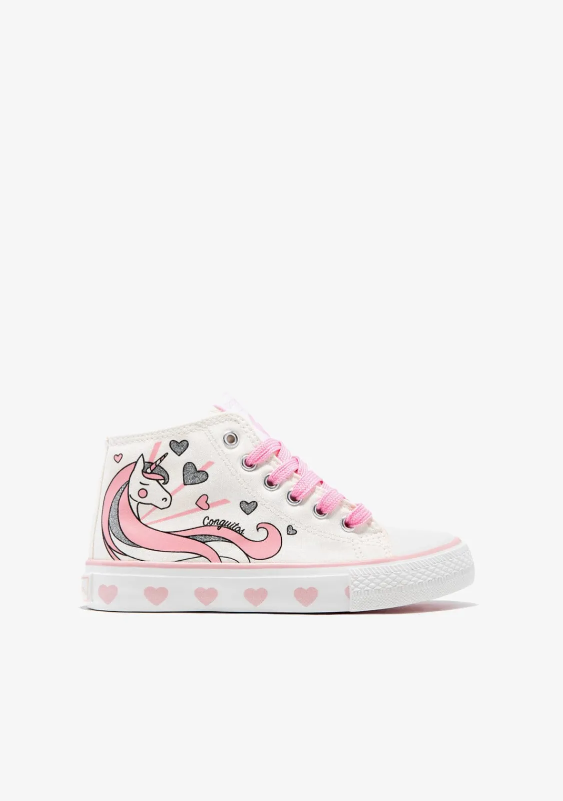 Conguitos Zapatillas Altas Unicornio Blanco^ Zapatillas