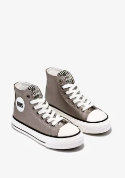 Conguitos Zapatillas Altas Unisex Basic Napa Plomo B&W^ Zapatillas|Zapatillas