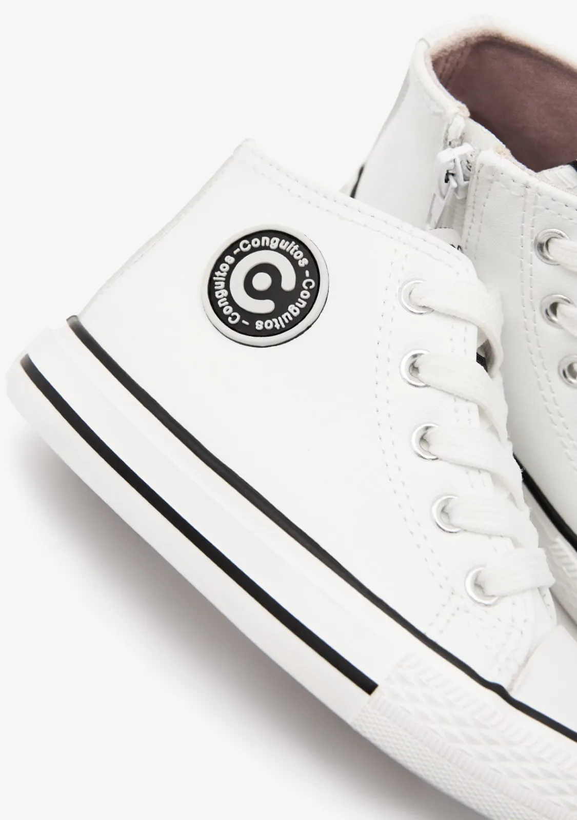 Conguitos Zapatillas Altas Unisex Logo Napa Blanco^ Zapatillas|Zapatillas