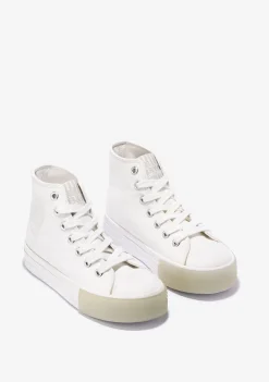 Conguitos Zapatillas Altas Unisex Logo Lona Blanco B&W^ Zapatillas|Zapatillas