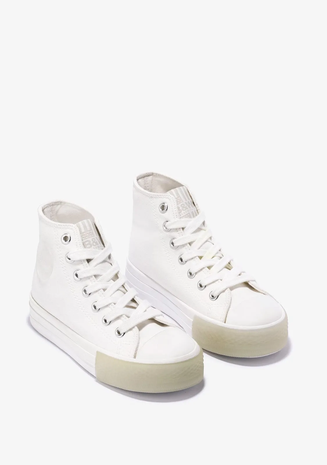 Conguitos Zapatillas Altas Unisex Logo Lona Blanco B&W^ Zapatillas|Zapatillas