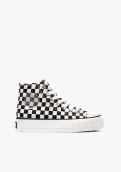Conguitos Zapatillas Altas Unisex Lona Negro Blanco B&W^ Zapatillas|Zapatillas