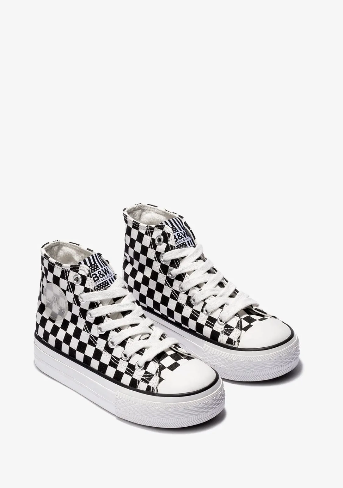 Conguitos Zapatillas Altas Unisex Lona Negro Blanco B&W^ Zapatillas|Zapatillas
