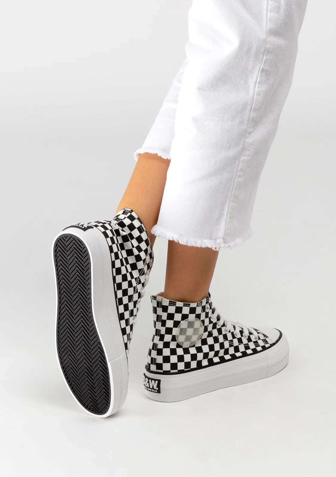 Conguitos Zapatillas Altas Unisex Lona Negro Blanco B&W^ Zapatillas|Zapatillas