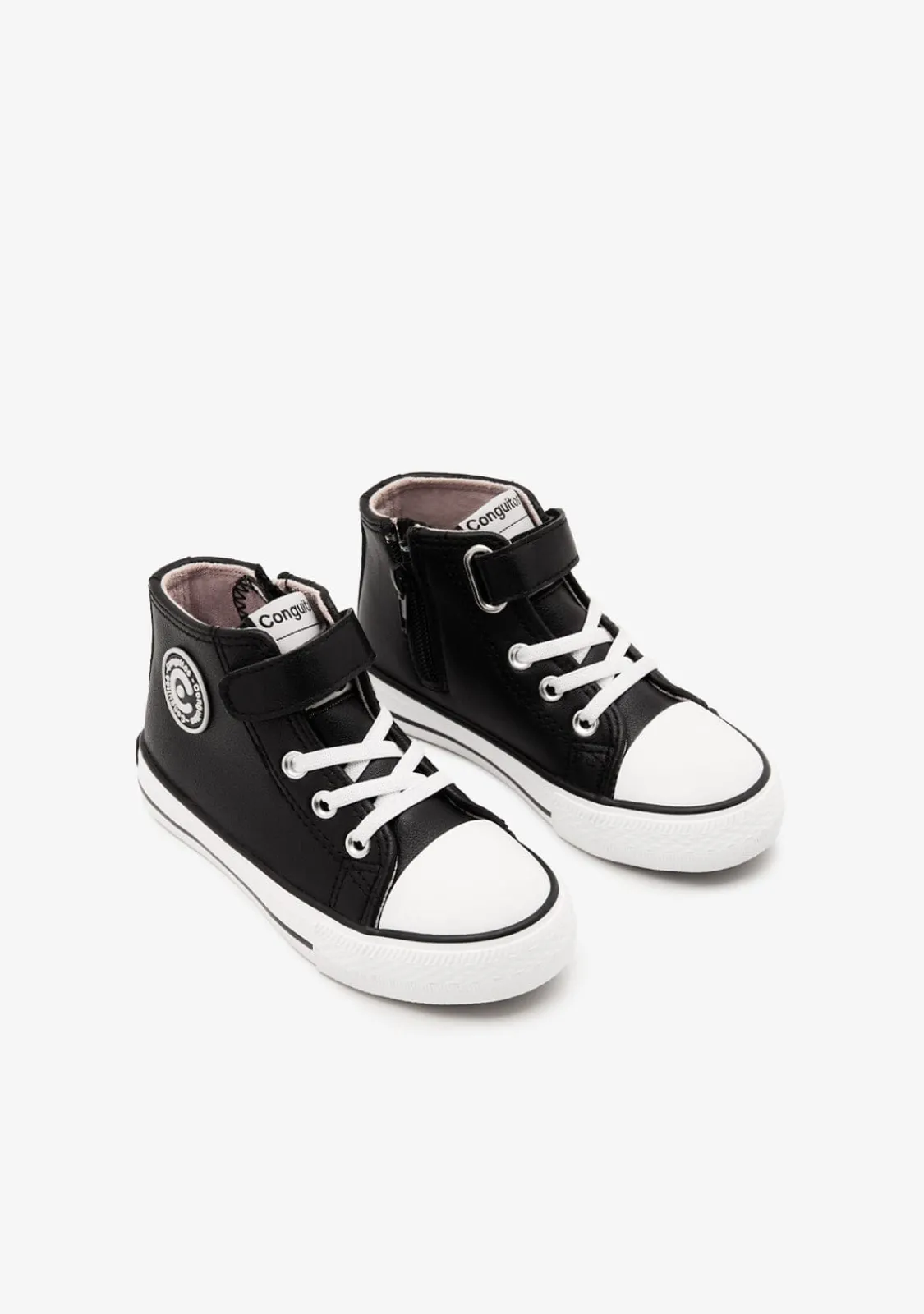 Conguitos Zapatillas Altas Unisex Tira Adherente Napa Negro^ Zapatillas|Zapatillas