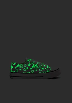 Conguitos Zapatillas Brillo En La Oscuridad Plata^ Zapatillas