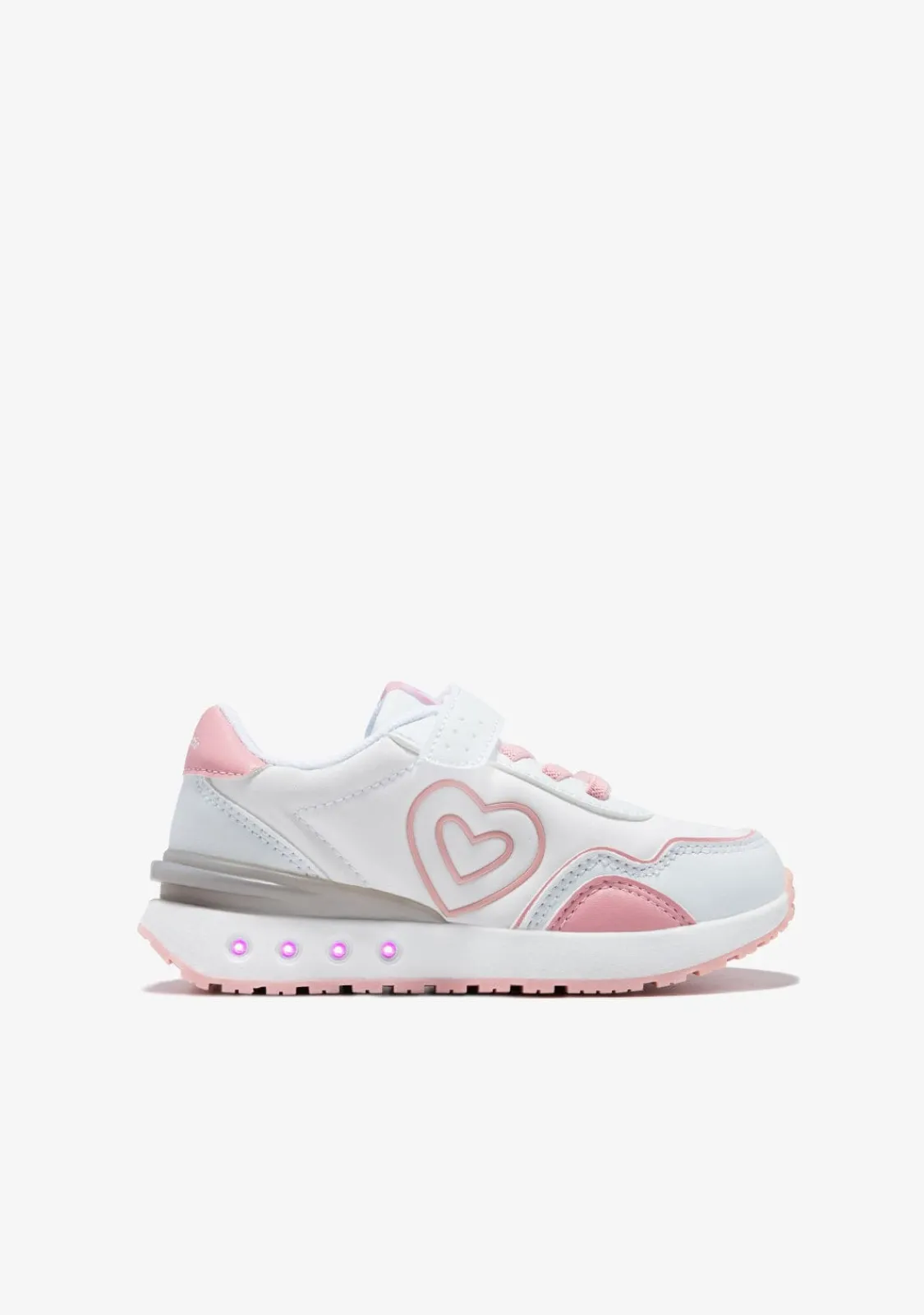 Conguitos Zapatillas Con Luces Corazón Blanco^ Zapatillas Con Luces|Zapatillas