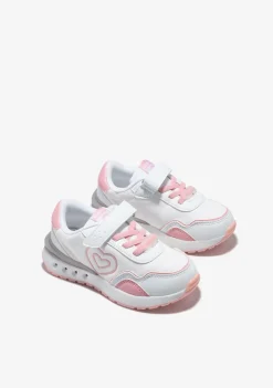 Conguitos Zapatillas Con Luces Corazón Blanco^ Zapatillas Con Luces|Zapatillas