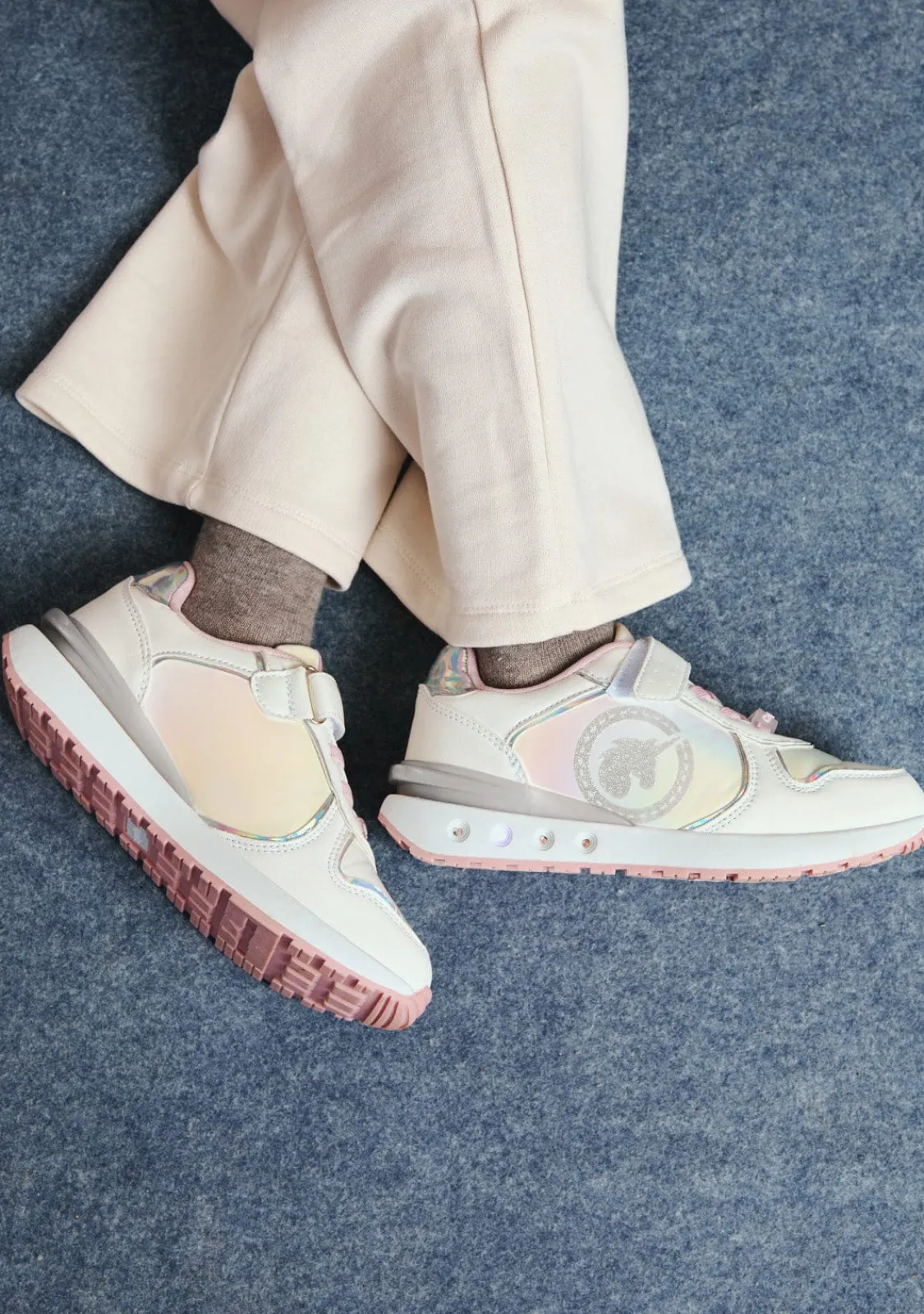 Conguitos Zapatillas Con Luces Unicornio Blanco^ Zapatillas Con Luces|Zapatillas