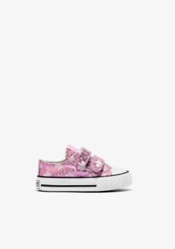 Conguitos Zapatillas De Bebé Brillo En La Oscuridad Lona Rosa^ Zapatillas|Zapatillas