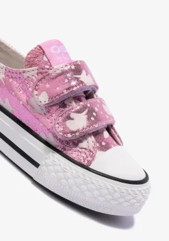 Conguitos Zapatillas De Bebé Brillo En La Oscuridad Lona Rosa^ Zapatillas|Zapatillas