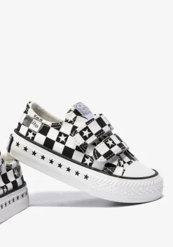 Conguitos Zapatillas De Bebé Cuadros Lona Negro^ Zapatillas|Zapatillas