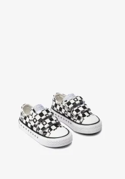Conguitos Zapatillas De Bebé Cuadros Lona Negro^ Zapatillas|Zapatillas