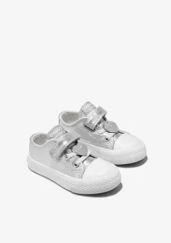 Conguitos Zapatillas De Bebé Lona Plata Metalizado^ Zapatillas|Zapatillas