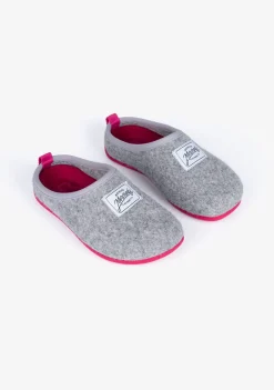 Conguitos Zapatillas De Casa Ecológicas Gris Rosa^ Zapatillas De Casa|Zapatillas De Casa