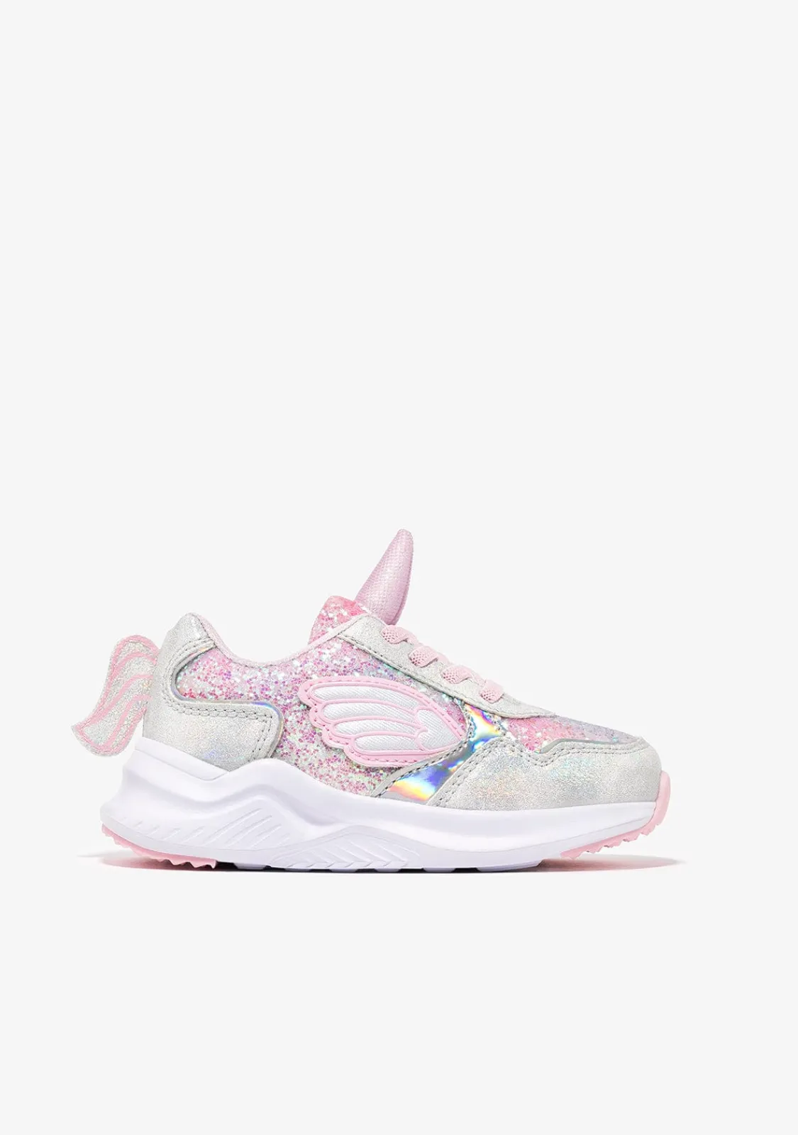 Conguitos Zapatillas De Niña Unicornio Con Luz Metalizado Blanco^ Zapatillas Con Luces|Zapatillas