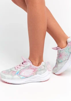 Conguitos Zapatillas De Niña Unicornio Con Luz Metalizado Blanco^ Zapatillas Con Luces|Zapatillas