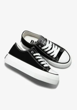 Conguitos Zapatillas Lona Plataforma Negro B&W^ Zapatillas|Zapatillas