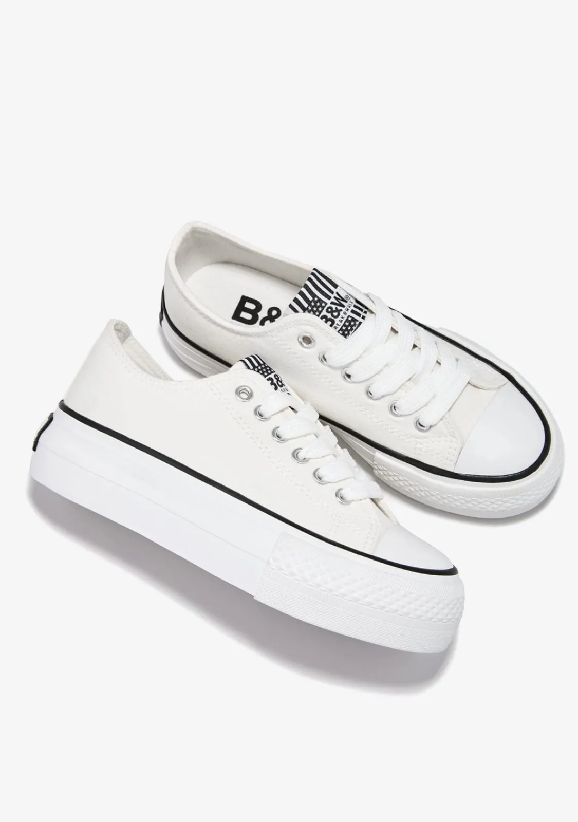 Conguitos Zapatillas Lona Plataforma Blanco B&W^ Zapatillas|Zapatillas