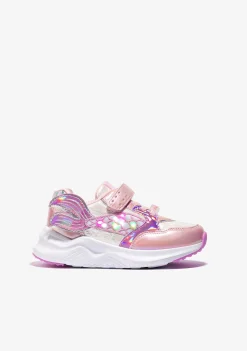 Conguitos Zapatillas Sirena Elástico Con Luz Rosa^ Zapatillas Con Luces|Zapatillas