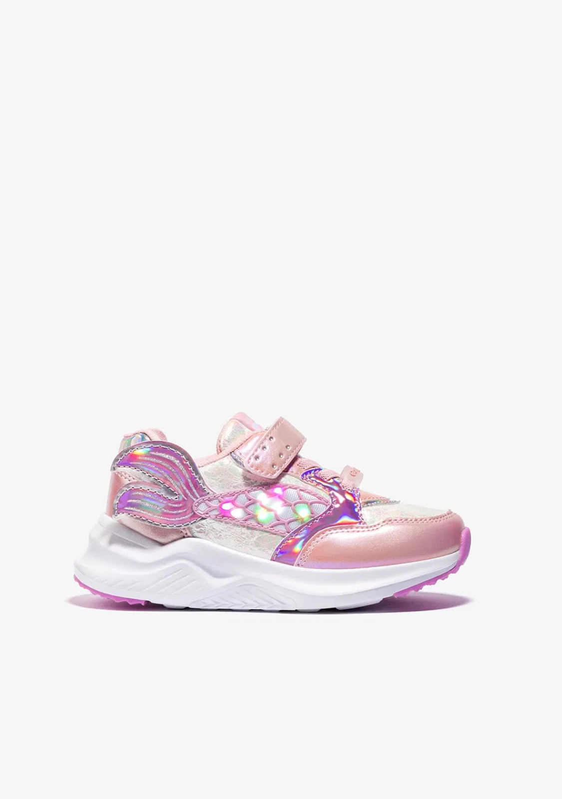 Conguitos Zapatillas Sirena Elástico Con Luz Rosa^ Zapatillas Con Luces|Zapatillas