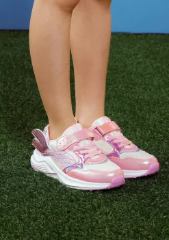 Conguitos Zapatillas Sirena Elástico Con Luz Rosa^ Zapatillas Con Luces|Zapatillas
