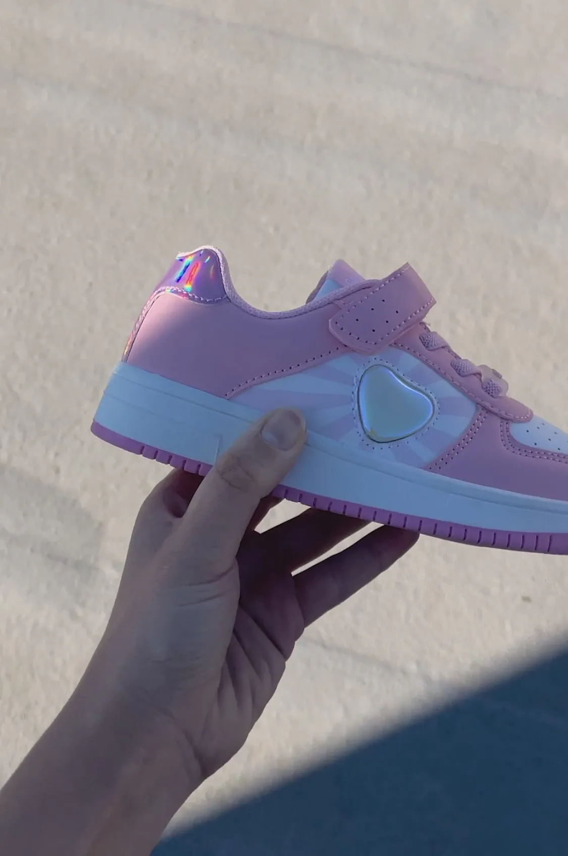 Conguitos Zapatillas Solares Corazón Con Luces Rosa^ Zapatillas Con Luces|Zapatillas