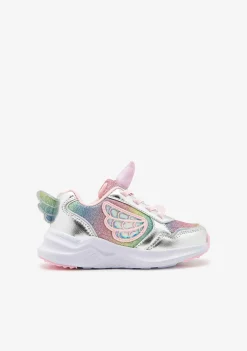 Conguitos Zapatillas Unicornio Con Luces Plata^ Zapatillas Con Luces|Zapatillas