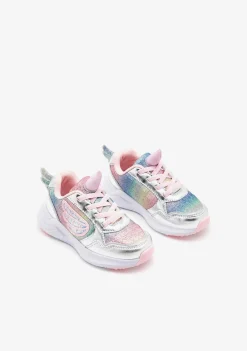 Conguitos Zapatillas Unicornio Con Luces Plata^ Zapatillas Con Luces|Zapatillas