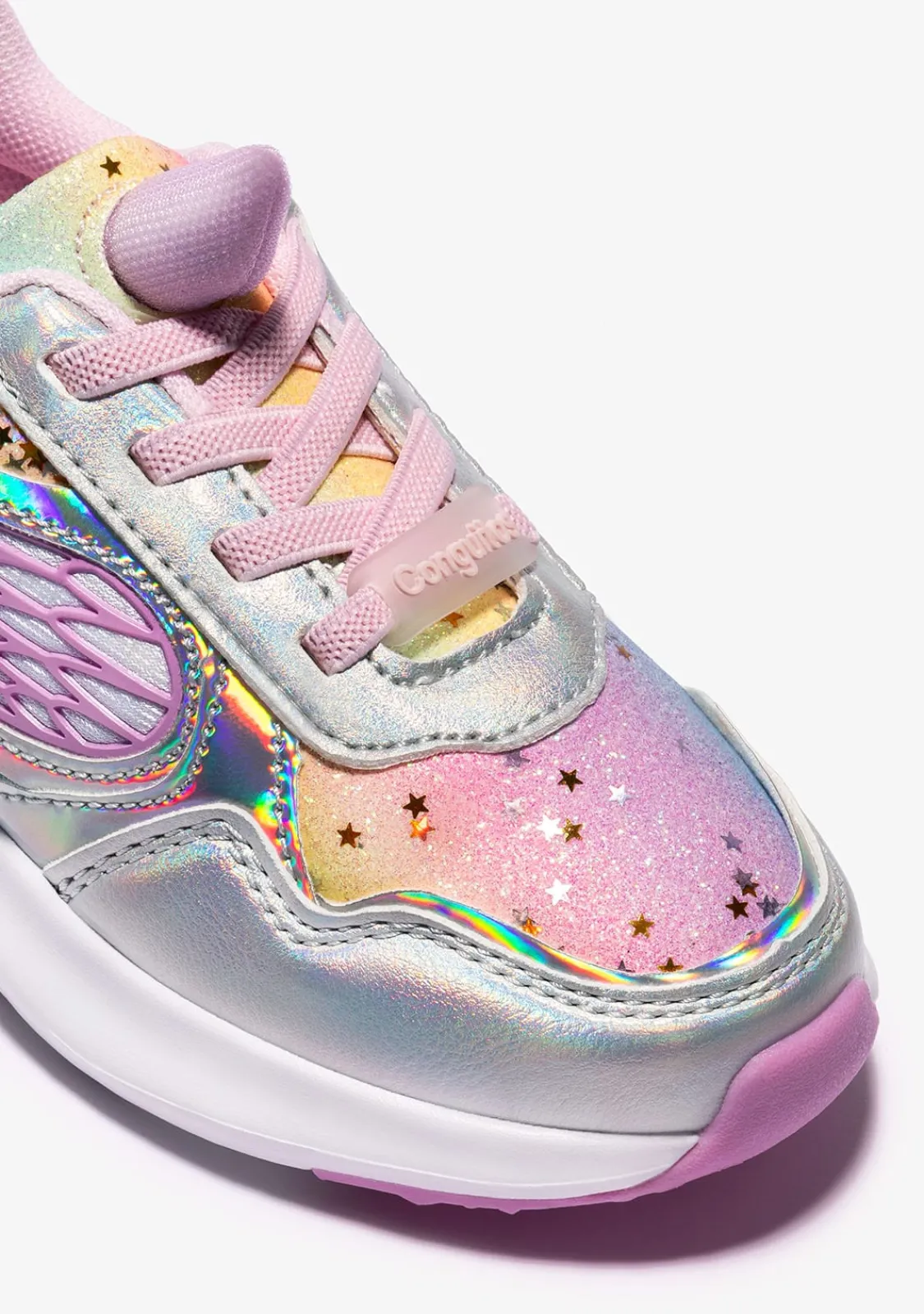 Conguitos Zapatillas Unicornio Glitter Con Luz Metalizado^ Zapatillas Con Luces|Zapatillas
