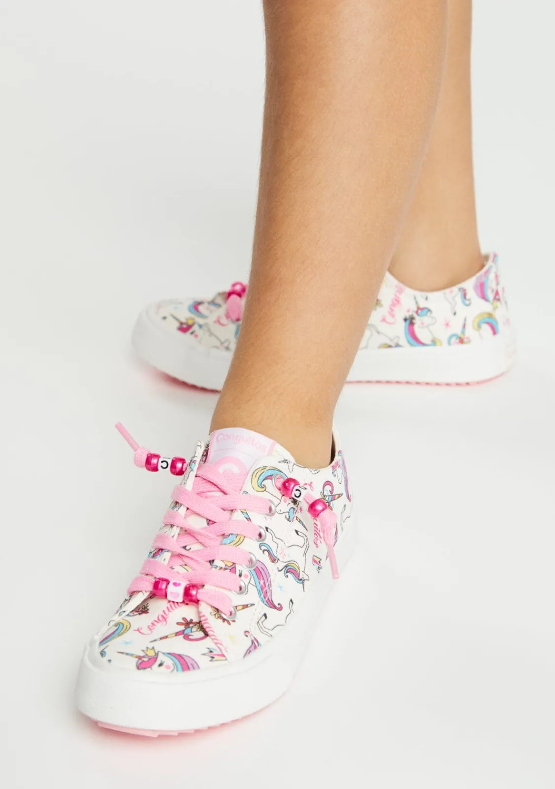 Conguitos Zapatillas Unicornios Lona Blanco^ Zapatillas