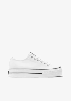 Conguitos Zapatillas Unisex Basic Lona Blanco B&W^ Zapatillas|Zapatillas