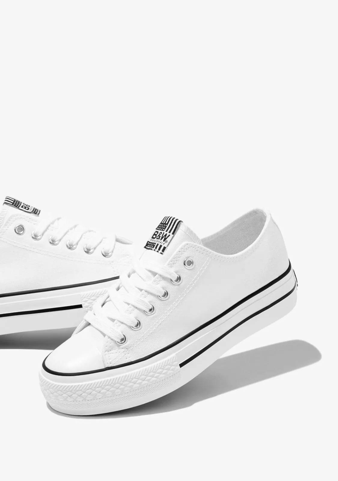 Conguitos Zapatillas Unisex Basic Lona Blanco B&W^ Zapatillas|Zapatillas