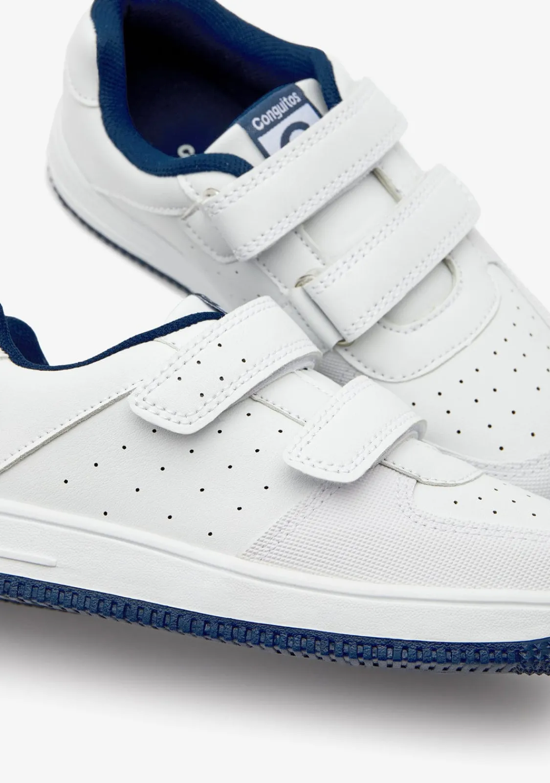 Conguitos Zapatillas Unisex Blanco / Azul Marino^ Colegiales|Zapatillas