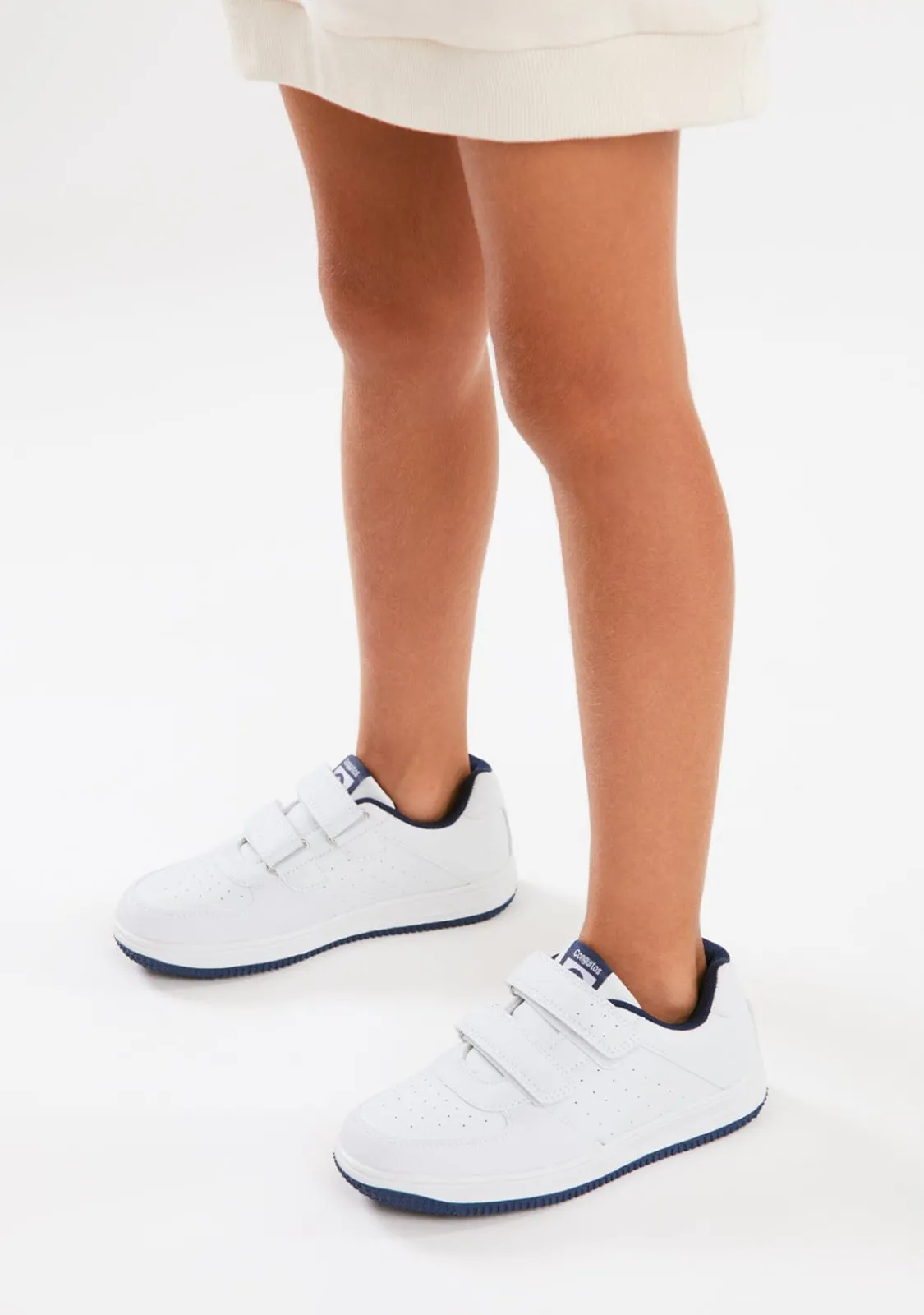 Conguitos Zapatillas Unisex Blanco / Azul Marino^ Colegiales|Zapatillas